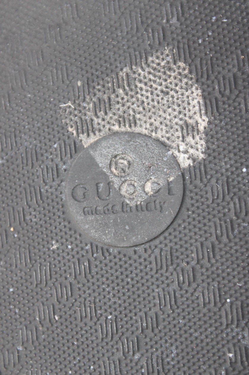 Gucci Womens Monogram Basic Slide Sandals Solid B… - image 9