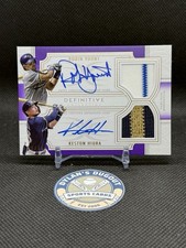 2020 Topps Definitive Collection Dual Auto Relic Robin Yount Keston Hiura /10