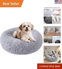 20 Inch Cozy Plush Dog Bed for Small and Medium Dogs  Cats - Washable  Soft