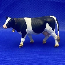 Safari Ltd Holstein Cow with Bell Black White Dairy Farm Animal 2007 5”
