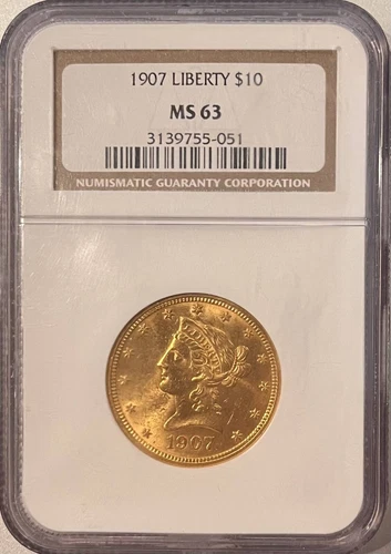 1907 Gold Eagle Liberty Head NGC MS-63