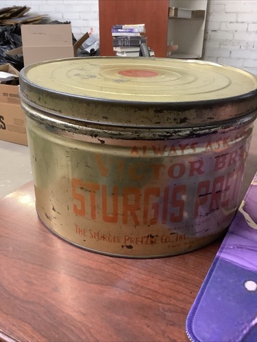 VINTAGE VICTOR BRAND STURGIS PRETZELS 2LB TIN READING PA - Bild 2 von 9