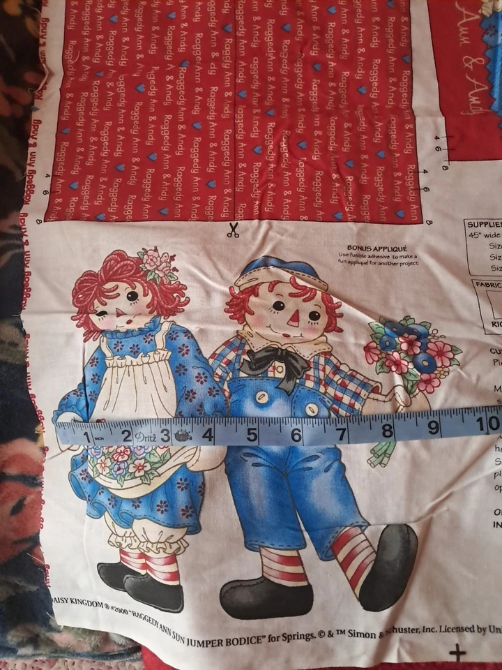 Daisy Kingdom Raggedy Ann Sun Jumper Bodice  Cut Out DIY Pattern Size 4-6-8 - Image 4 of 4