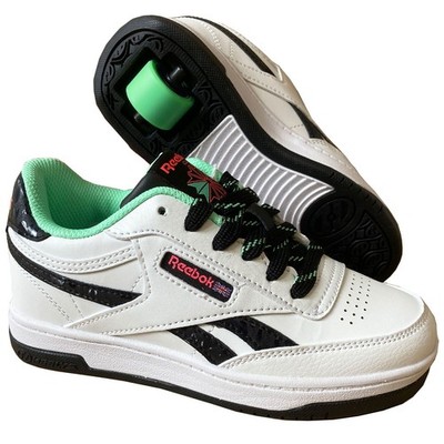 Heelys Reebok Club C Kinder-Rollschuhe Schuhe mit Rollen Low Sneaker Weiß