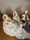 Vintage Dresden Lace Musical Porcelain Figurines — photo 5