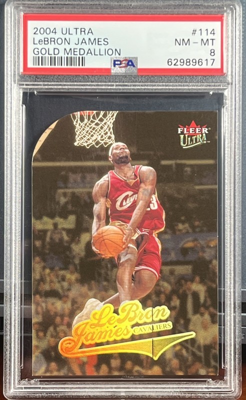 2004-05 Fleer Ultra LeBron James #114 Gold Medallion PSA 8