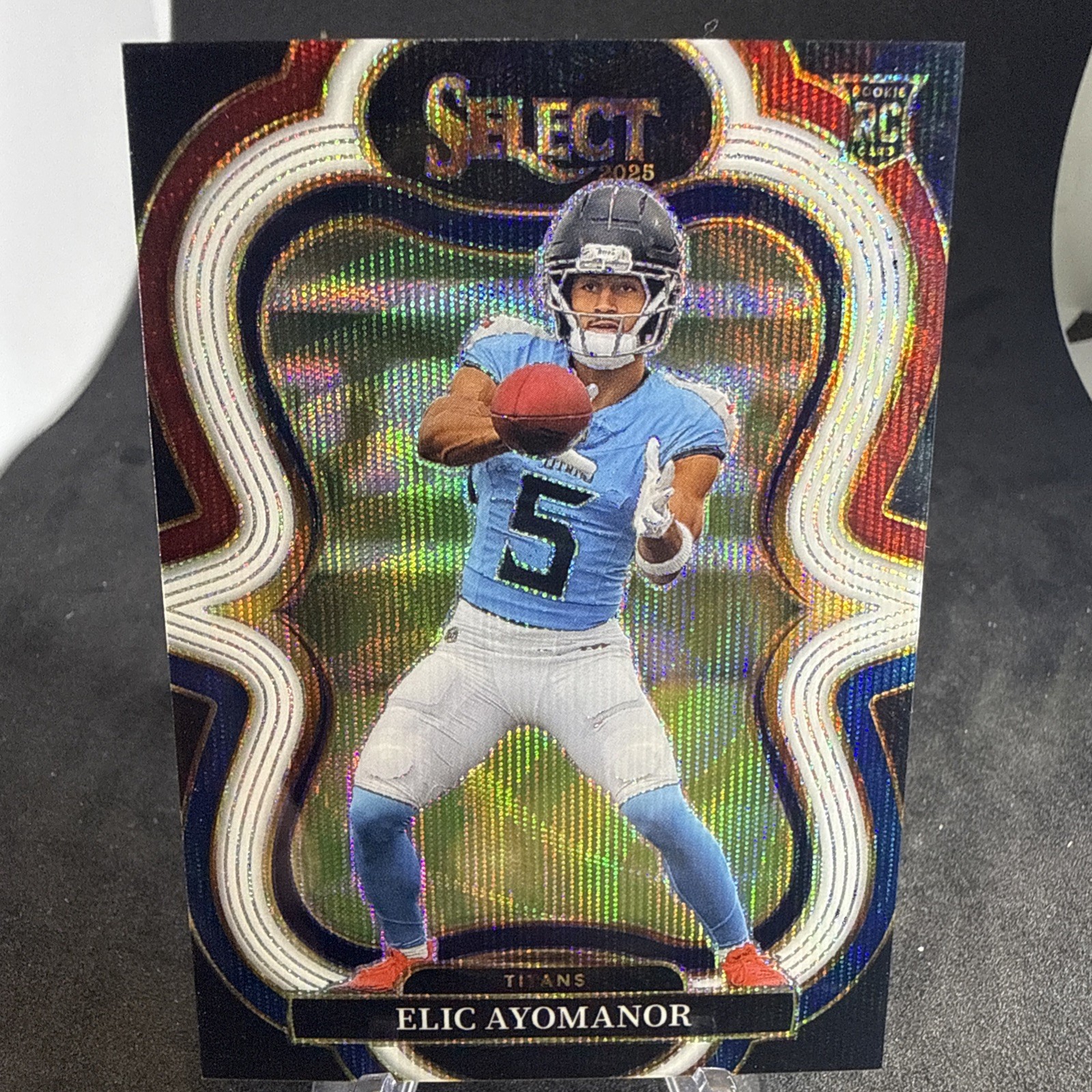 2025 Select Elic Ayomanor (RC) Tri-Color Suite Level /199 #327 Titans!