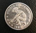1982 Golden State Mint GSM 1 oz .999 Fine Silver Round Vintage Prospector Wagon