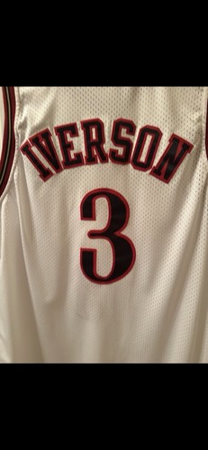 Allen Iverson Adidas White home 76ers Replica Jersey Size XL - Picture 6 of 9