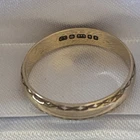 Vintage 9ct Gold Patterned Wedding Band 9 Carat Gold Ring Size M to M 1/2 Kiss X