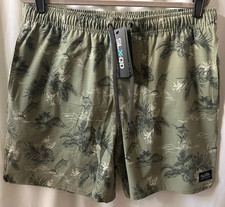 NWT Salt Life Green Swim Trunks Shorts Tropical Volcano Marlin Men's Sz XXL 2XL