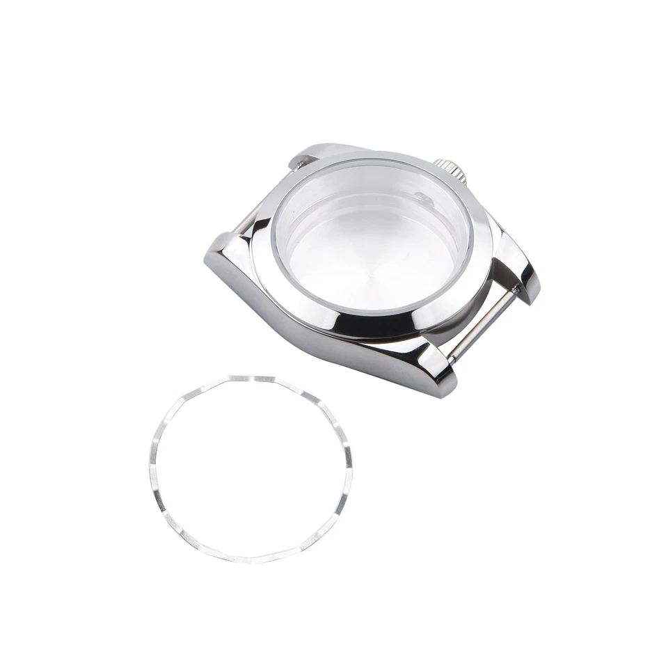 39mm Sapphire Glass Steel Watch Case With Crown& Gasket For Seiko NH35 NH36 - Image 4 of 4