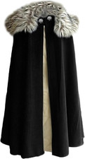 Medieval Viking Fur Cloak Halloween King Cosplay Cape  Viking Cloak Costume,Det