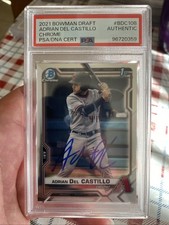 2021 BOWMAN Draft Chrome ADRIAN DEL CASTILLO #BDC108 AUTO RC PSA Auth BLAZER🔥🔥