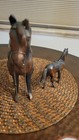Vtg. 2 Metal Horses, Lg. one is  11"x8.25"x3", Removable Custom Saddle & Bridle — photo 6