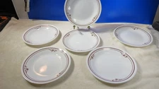 Set Of 6 Vintage Corelle By Corning Melody SIDE BREAD Plates Brown Flowers 6.3/4