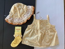NWT Gymboree Prairie Ranch 12-18 Months Yellow Floral Top Ruffle Hat  Socks