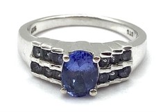 Vintage Sterling Silver / 925 Amethyst Beautiful Cocktail Ring Size 6.25