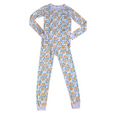 Hanna Andersson Girls Pajama Set Pink Tangerine 100 Organic Cotton Size 10