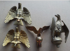 Vintage 4 metal Eagle flag pole toppers
