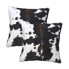 Throw Pillow Covers Square Cushion Highland Cattle 18" x 18" Pack of 2 Cow