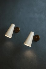 Coppia di applique moderne metà secolo Stilnovo in ottone anni 50