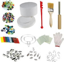 Professional Large Microwave Kiln Kit 14Pcs Set for DIY Jewelry Glass Fusing Kil