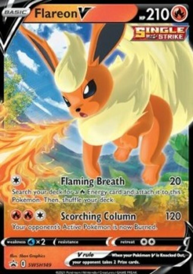 Pokemon Flareon V - SWSH149 - SWSH Black Star Promos NM-Mint SWSH Black Star Pro