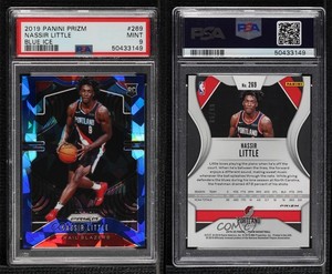 2019-20 Panini Prizm Blue Ice /99 Nassir Little #269 PSA 9 MINT Rookie RC
