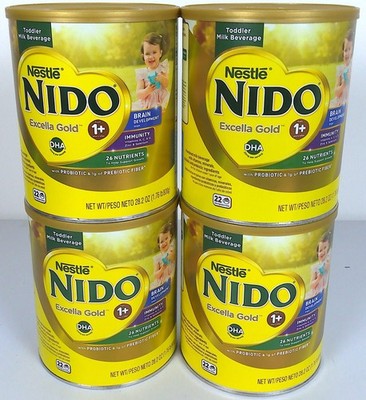 4 -Nestle Nido Excella Gold Toddler Milk Beverage 1.76 Lb Sealed Can Exp 08/26