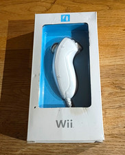 Nintendo Wii Nunchuk Controller White Wired Ergonomic RVL-004 Box & Manuals