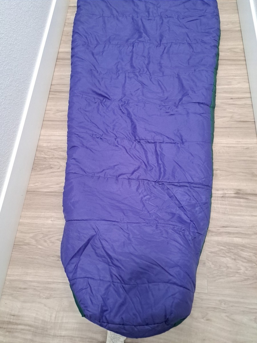 Kelty 寝袋 25°F 紫色 Ridgeway by Kelty Sleeping Bag Vintage Adult Unisex Hood Green