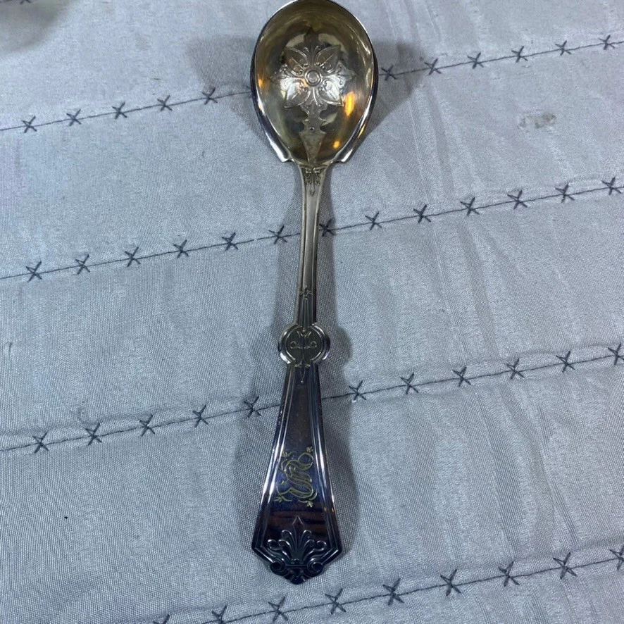 Antique Rogers & Bro PERSIAN 1871 Silverplate GRAVY/ SAUCE LADLE 6 1/4” Mono ‘S’