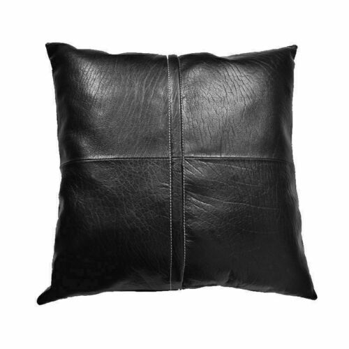 Soft Pillow Cover 100% Lambskin Leather Glitter New Decent Genuine Home Decor - Picture 1 of 4