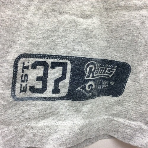 Reebok Men's SZ L NFC St. Louis Rams Short Sleeve Gray T Shirt - Imagen 4 de 7
