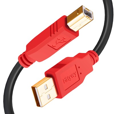 Printer Cable 30 ft Long USB Printer Cable Cord USB 2.0 Type A Male to B Male Pr