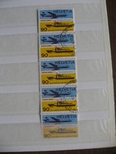 Schweiz: Internationale Fernmeldeunion (ITU) Nr. 12, Fünferstreifen, gestempelt