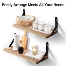 2PCS Floating Shelves Wall Shelves Removable Towel Holder Wall Mounted Shelves