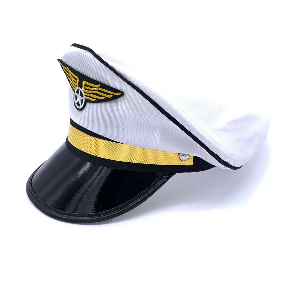 Pilot Hat Airline Captain Cap White Adult Size Wholesale Single Sale AU  Stock