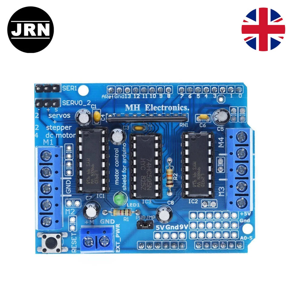 L293D Motor Control Shield Motor Drive Expansion Board for Arduino UK - Image 2 of 4