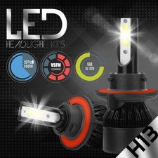 New H13 9008 6000k Ice Blue 8000lm Cree Led Headlight Bulbs Kit High Low Beam
