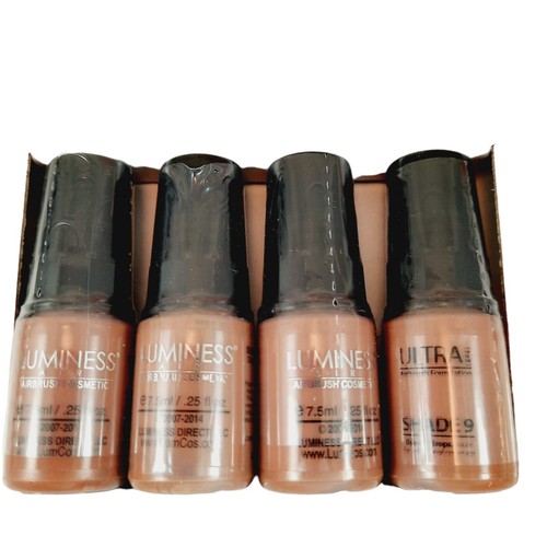 Luminess Air Airbrush Starter Kit 7~.25 + 3- .55 Ounce Bottles Factory Sealed - Picture 5 of 9