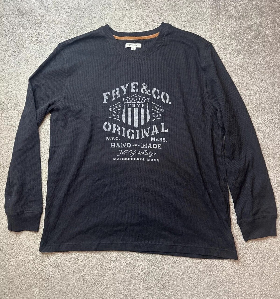 Waffle Thermal Long Sleeve Big Mens Thermal Shirts Frye And Mens