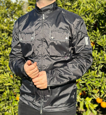 Belstaff Professional Motorcycle Biker Light Jacket Aspirated Rider Size XL Slim
