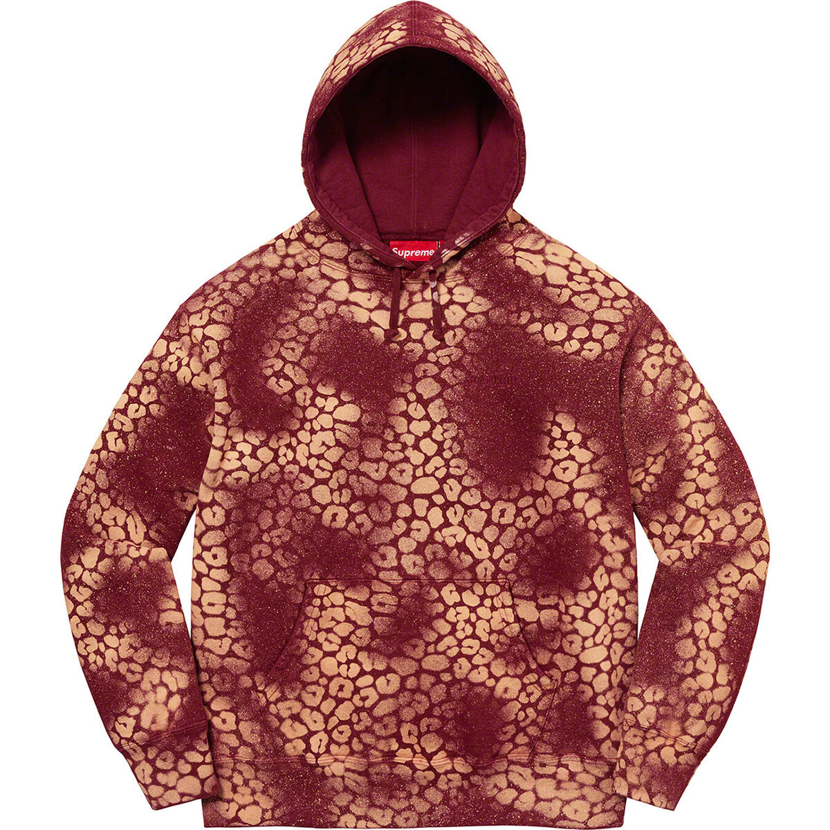 Supreme Bleached Leopard Hooded Sweatshirt FW21 (FW21SW64 Supreme Bleached Leopard Hooded Sweatshirt FW21 (FW21SW64