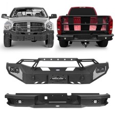 Bull Bar Front Bumper Rear Bumper Set W Light For 06-09 Dodge Ram 2500 3500