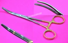 New Rochester Carmalt Hemostat Forceps 6.5"Curved German Stainless Surgical-Gold