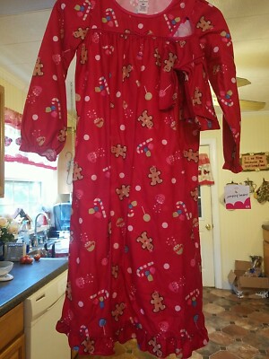 NEW JUMPING BEAN HOLIDAY CHRISTMAS GINGERBREAD NIGHTGOWN SIZE 6X + 18'' DOLL PJ