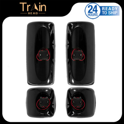 4 PCS For Freightliner M2 Columbia Main Mirrors+Wide Angle Mirrors Heated Black