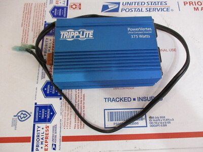 Tripp Lite Portable AC Power Verter Ultra Compact Inverter 375 Watts 2 Outlets